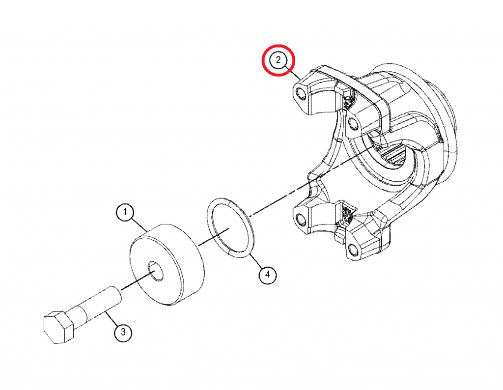Caterpillar Yoke As 1226787 - Caterpillar JCB Komatsu Newholland Spare ...